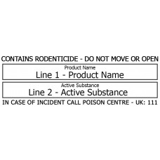 Customised Bait Station Warning Label