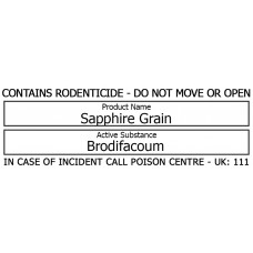 Bait Station Warning Label - Sapphire