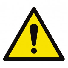 Hazard Warning Sign Adhesive Vinyl