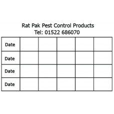 Mouse Bait Station Inspection Label