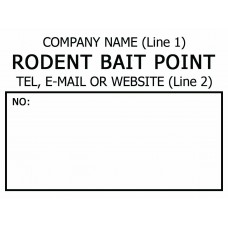 Customised Rodent Bait Point Label