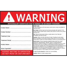 Public Area Anticoagulant Warning Label